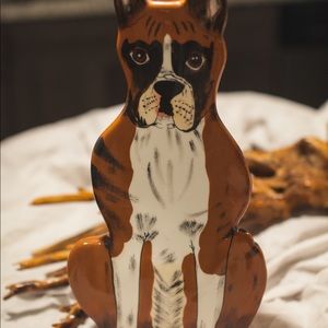Large Boxer Dog Vase